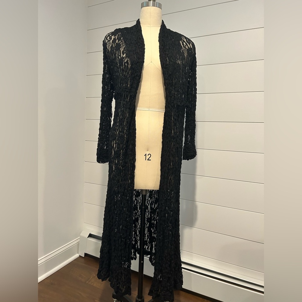 Black Lace Duster NWT made in USA